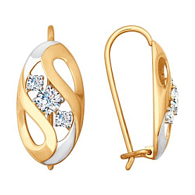 Серьги SOKOLOV - Золото 375, Фианит (арт. 028070-4)