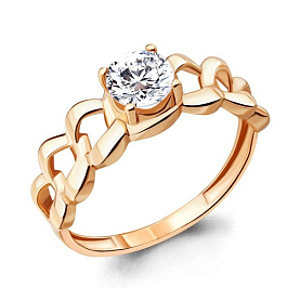 Кольцо Аквамарин - Серебро 925, Фианит (арт. 661881.6)