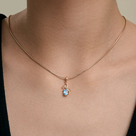 Подвеска SOKOLOV - Золото 585, Топаз, Фианит (арт. 733065)