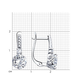 Серьги SOKOLOV - Серебро 925, Фианит (арт. 94027688)