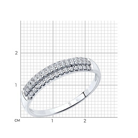 Кольцо SOKOLOV - Серебро 925, Фианит (арт. 94011535)