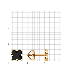 Серьги Diamant - Золото 585, Эмаль (арт. 51-122-02452-1)