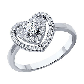 Кольцо SOKOLOV - Серебро 925, Фианит (арт. 94014109-91)