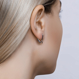 Серьги SOKOLOV - Серебро 925, Бриллиант (арт. 87020022)