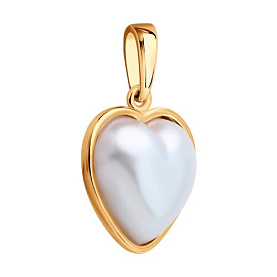 Подвеска SOKOLOV - Серебро 925, Жемчуг имитация (арт. 93030601)