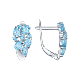 Серьги SOKOLOV - Серебро 925, Топаз (арт. 92021247)