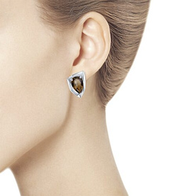 Серьги SOKOLOV - Серебро 925, Раухтопаз (арт. 92022327)