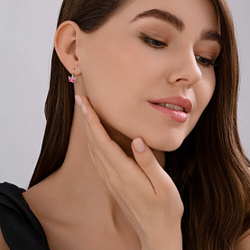 Серьги Diamant - Серебро 925, Эмаль (арт. 94-120-02219-1)