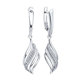 Серьги Diamant - Серебро 925, Фианит (арт. 94-121-00197-1)