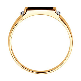 Кольцо SOKOLOV - Золото 585, Синтетическая шпинель, Фианит (арт. 018347)