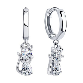 Серьги SOKOLOV - Серебро 925, Фианит (арт. 94026039)