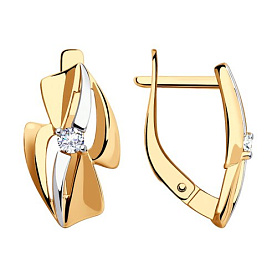 Серьги SOKOLOV - Золото 585, Фианит (арт. 028806)