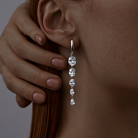 Серьги SOKOLOV - Серебро 925, Фианит (арт. 94022079)