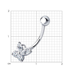 Пирсинг SOKOLOV - Серебро 925, Фианит (арт. 94060101)