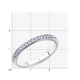 Кольцо SOKOLOV - Серебро 925, Фианит (арт. 94010699)