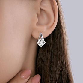 Серьги Diamant - Серебро 925, Фианит (арт. 94-120-00020-1)