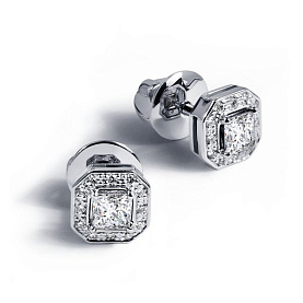 Серьги Platinum Lab. - Платина 950 (арт. ПС-277-01)