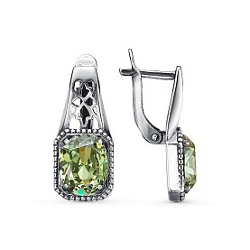 Серьги Красная пресня - Серебро 925, Фианит (арт. 33814044-15)