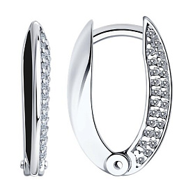 Серьги Diamant - Серебро 925, Фианит, Эмаль (арт. 94-120-01969-2)