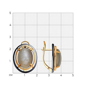 Серьги Diamant - Серебро 925, Лунный камень, Эмаль (арт. 93-320-01750-1)