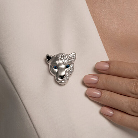 Брошь Diamant - Серебро 925, Фианит, Эмаль (арт. 94-140-02078-1)