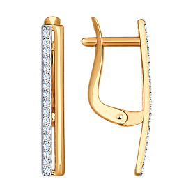 Серьги SOKOLOV - Золото 375, Фианит (арт. 027168-4)