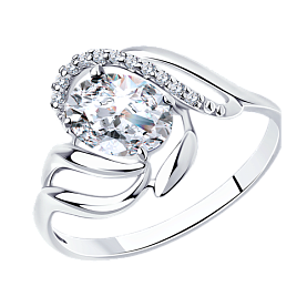 Кольцо SOKOLOV - Серебро 925, Фианит (арт. 94012245)