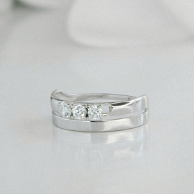 Кольцо Галатея - Серебро 925, Фианит (арт. 6202.1)