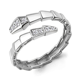 Кольцо Аквамарин - Серебро 925, Фианит (арт. 600465А.5)