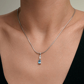 Подвеска SOKOLOV - Золото 585, Горный хрусталь, Топаз (арт. 733102-3)