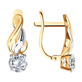 Серьги SOKOLOV - Золото 375, Фианит (арт. 026884-4)