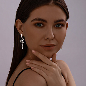 Серьги SOKOLOV - Серебро 925, Фианит (арт. 94023403)