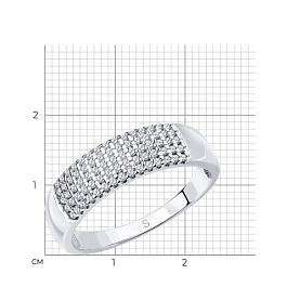 Кольцо SOKOLOV - Серебро 925, Фианит (арт. 94011537)