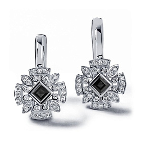 Серьги Platinum Lab. - Платина 950 (арт. ПС-275Ч-02)