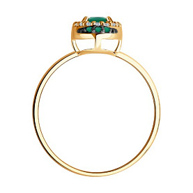 Кольцо SOKOLOV - Серебро 925, Агат, Фианит (арт. 92014901)