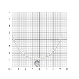 Колье SOKOLOV - Серебро 925, Жемчуг имитация, Фианит (арт. 94071070)