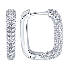 Серьги SOKOLOV - Серебро 925, Фианит (арт. 94026887-91)