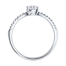 Кольцо SOKOLOV - Золото 585, Фианит (арт. 019889-3)