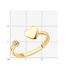 Кольцо SOKOLOV - Серебро 925, Фианит (арт. 93010863)