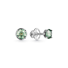 Серьги Дар - Серебро 925, Синтетический муассанит (арт. С-3694рс16139)