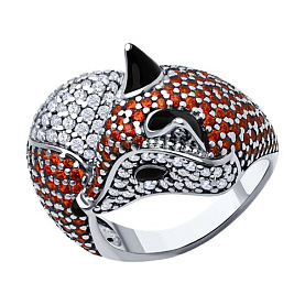 Кольцо SOKOLOV - Серебро 925, Фианит, Эмаль (арт. 94014179)