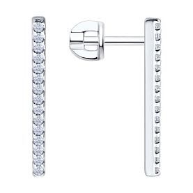 Серьги SOKOLOV - Серебро 925, Фианит (арт. 94027085)