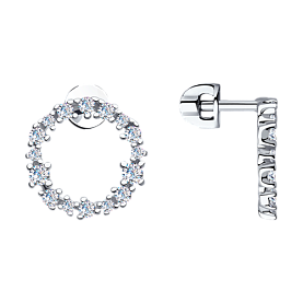 Серьги SOKOLOV - Серебро 925, Фианит (арт. 94023515)