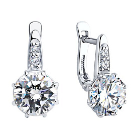 Серьги SOKOLOV - Серебро 925, Фианит (арт. 94025667)