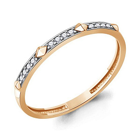 Кольцо Аквамарин - Золото 375, Фианит (арт. 600709А.8)