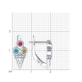 Серьги Diamant - Серебро 925, Фианит (арт. 94-120-02255-1)