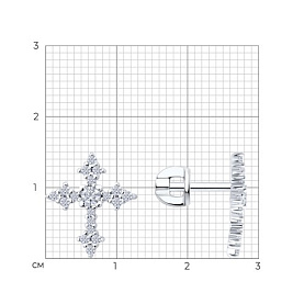 Серьги SOKOLOV - Серебро 925, Фианит (арт. 94027055)