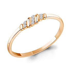 Кольцо Аквамарин - Золото 375, Фианит (арт. 600669.8)