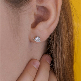 Серьга Галатея - Серебро 925, Фианит (арт. 3570.1)