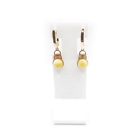 Серьги Максипром - Серебро 925, Янтарь (арт. 220 1601 205)